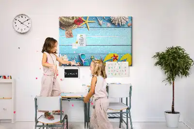 Seaside Themed Printed Cork Memo Board