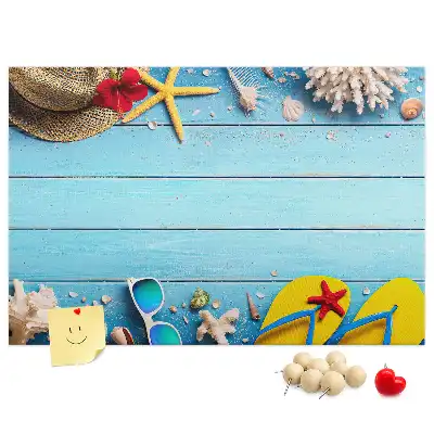 Seaside Themed Printed Cork Memo Board