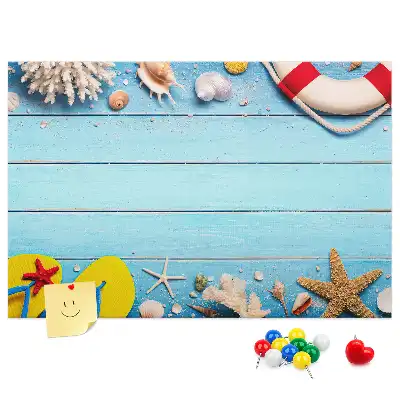 Printed Cork Board Seaside things