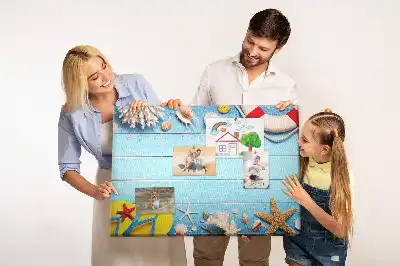 Printed Cork Board Seaside things