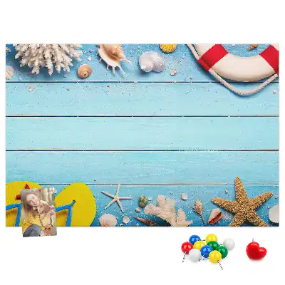 Seaside Themed Printed Cork Board