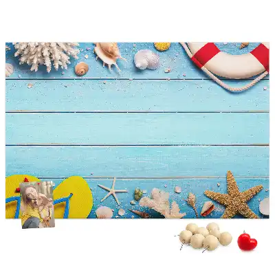 Seaside Themed Printed Cork Board