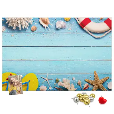 Seaside Themed Printed Cork Board
