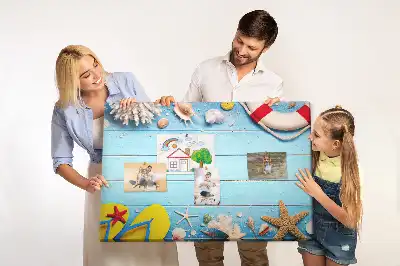 Printed Cork Board Seaside things