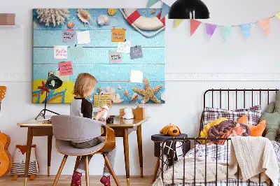 Printed Cork Board Seaside things