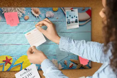Seaside Themed Printed Cork Board