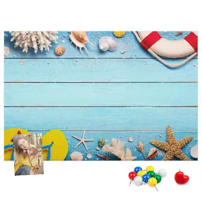 Seaside Themed Printed Cork Board