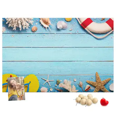 Printed Cork Board Seaside things