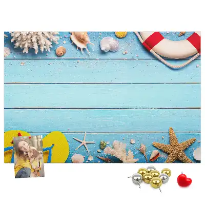 Printed Cork Board Seaside things