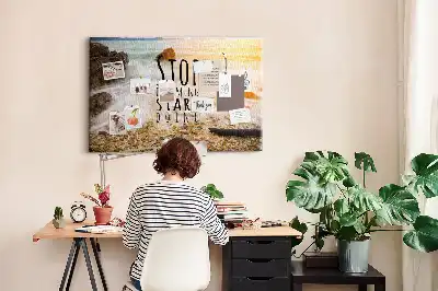 Printed Cork Memo Board Motivational text