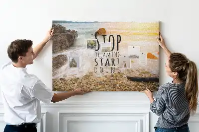 Printed Cork Memo Board Motivational text