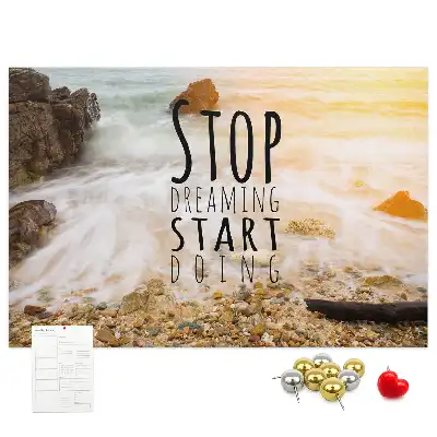 Printed Cork Memo Board Motivational text