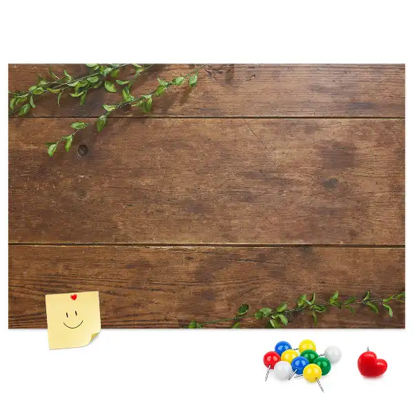 Rustic wood cork memo board