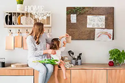 Rustic wood cork memo board