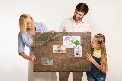 Rustic wood cork memo board