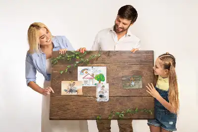 Rustic wood cork memo board