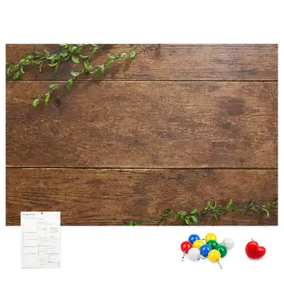 Rustic wood cork memo board