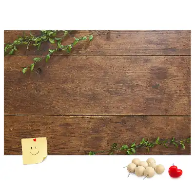 Rustic wood cork memo board
