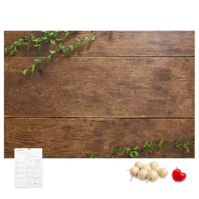 Rustic wood cork memo board