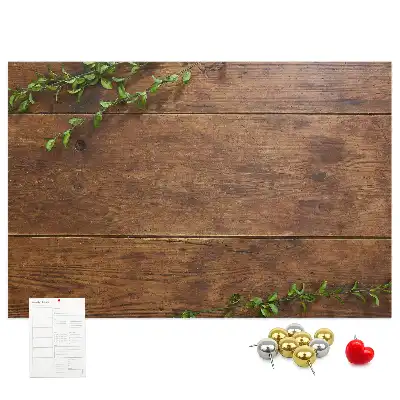 Rustic wood cork memo board