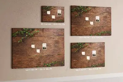 Rustic wood cork memo board