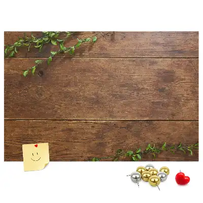 Rustic wood cork memo board