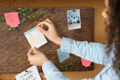 Rustic wood cork memo board