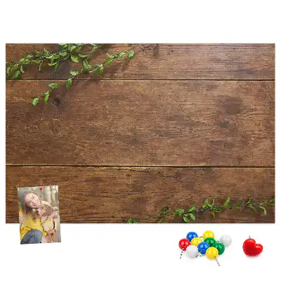 Rustic wood cork memo board