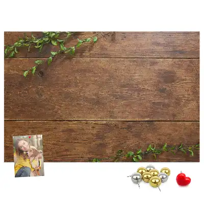 Rustic wood cork memo board
