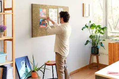 Printed decorative canvas cork memo board