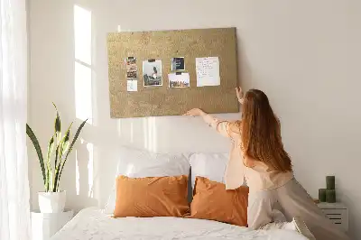 Printed decorative canvas cork memo board