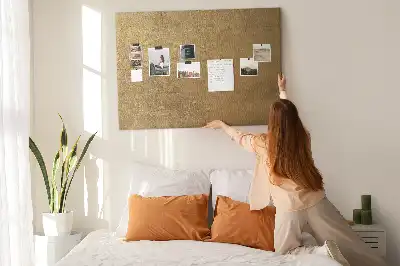 Printed decorative canvas cork memo board