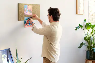 Printed decorative canvas cork memo board
