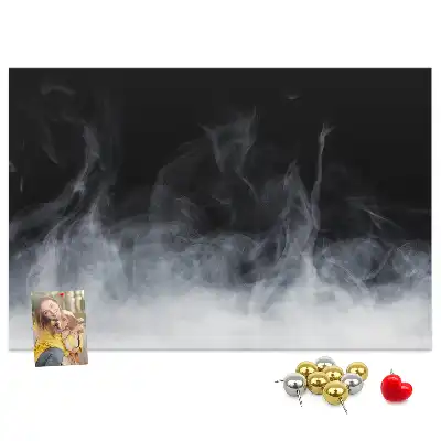 Cork memo board Smoke