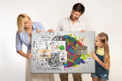 Abstract Brain Print Cork Memo Board
