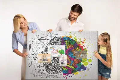 Abstract Brain Print Cork Memo Board