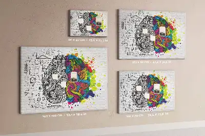 Abstract Brain Print Cork Memo Board