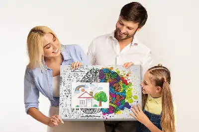 Abstract Brain Print Cork Memo Board