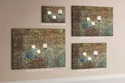 Cork Memo Board with Rust Finish on Metal