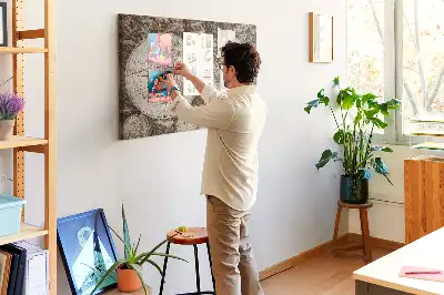 Old World Map Printed Cork Board