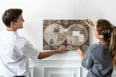 Old World Map Printed Cork Board