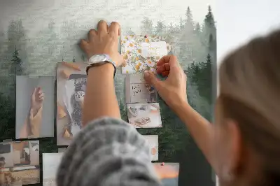 Printed Cork Memo Board Misty forest