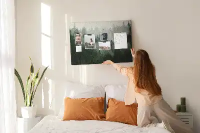 Misty Forest Printed Cork Memo Board