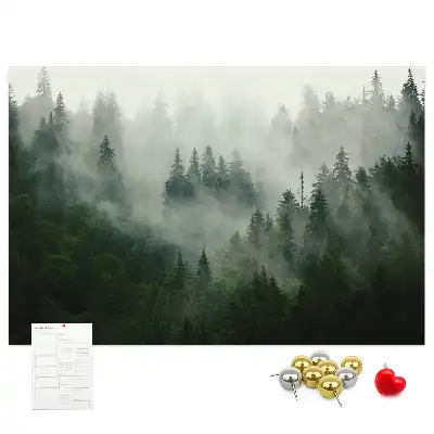 Misty Forest Printed Cork Memo Board