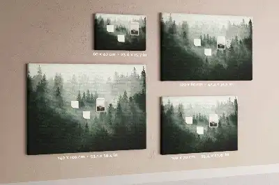 Misty Forest Printed Cork Memo Board