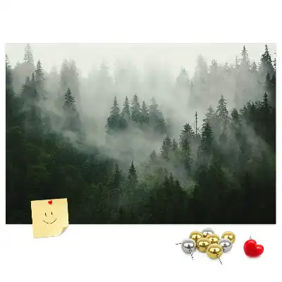 Misty Forest Printed Cork Memo Board