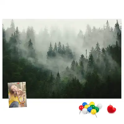Misty Forest Printed Cork Memo Board