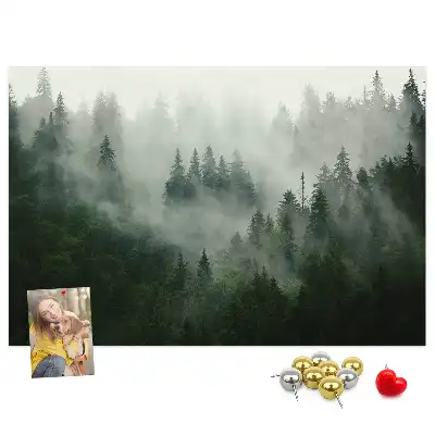 Misty Forest Printed Cork Memo Board