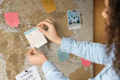Printed Cork Memo Board Political World Map