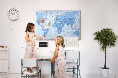 Cork memo board Political World Map